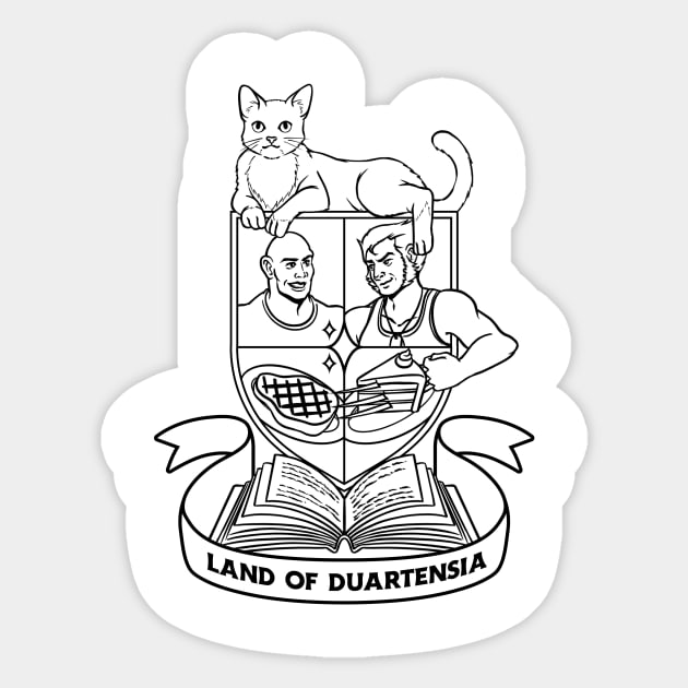 Land of Duartensia (Black & White) Sticker by The Worst Bestsellers